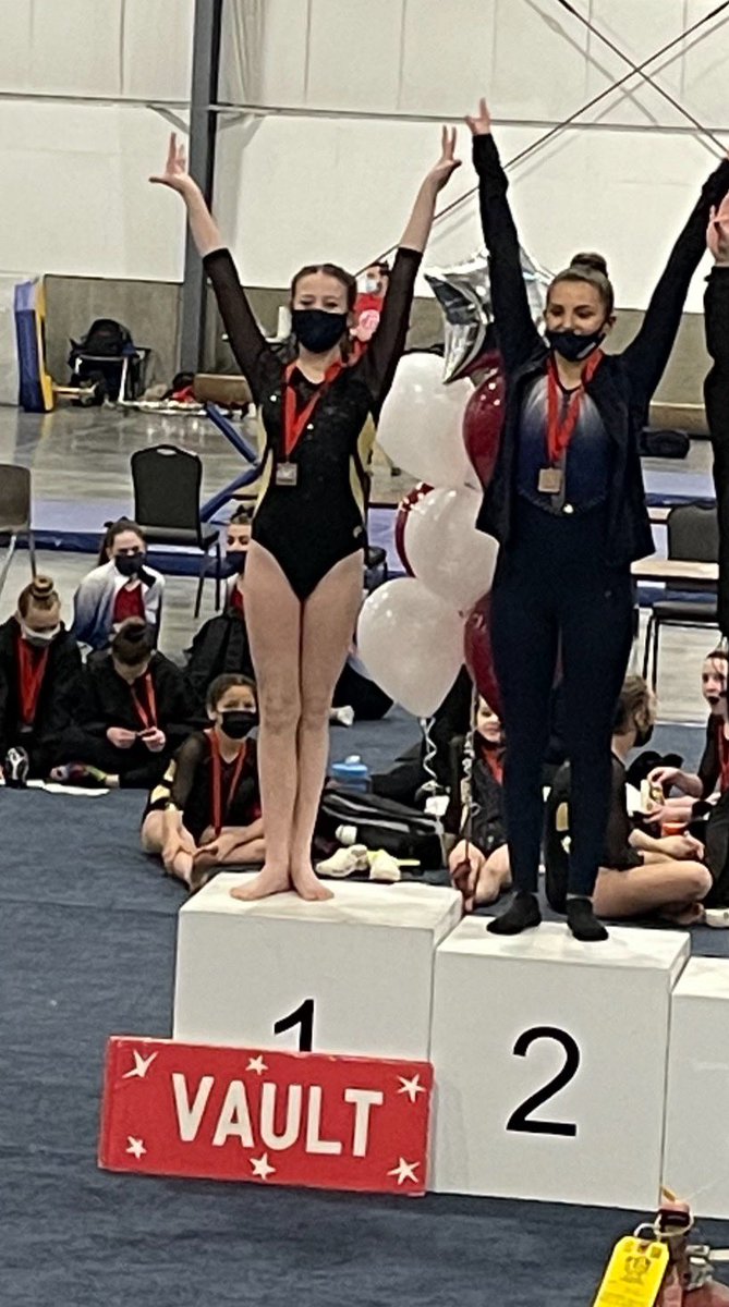 First meet of the season! Took 1st in vault🥇