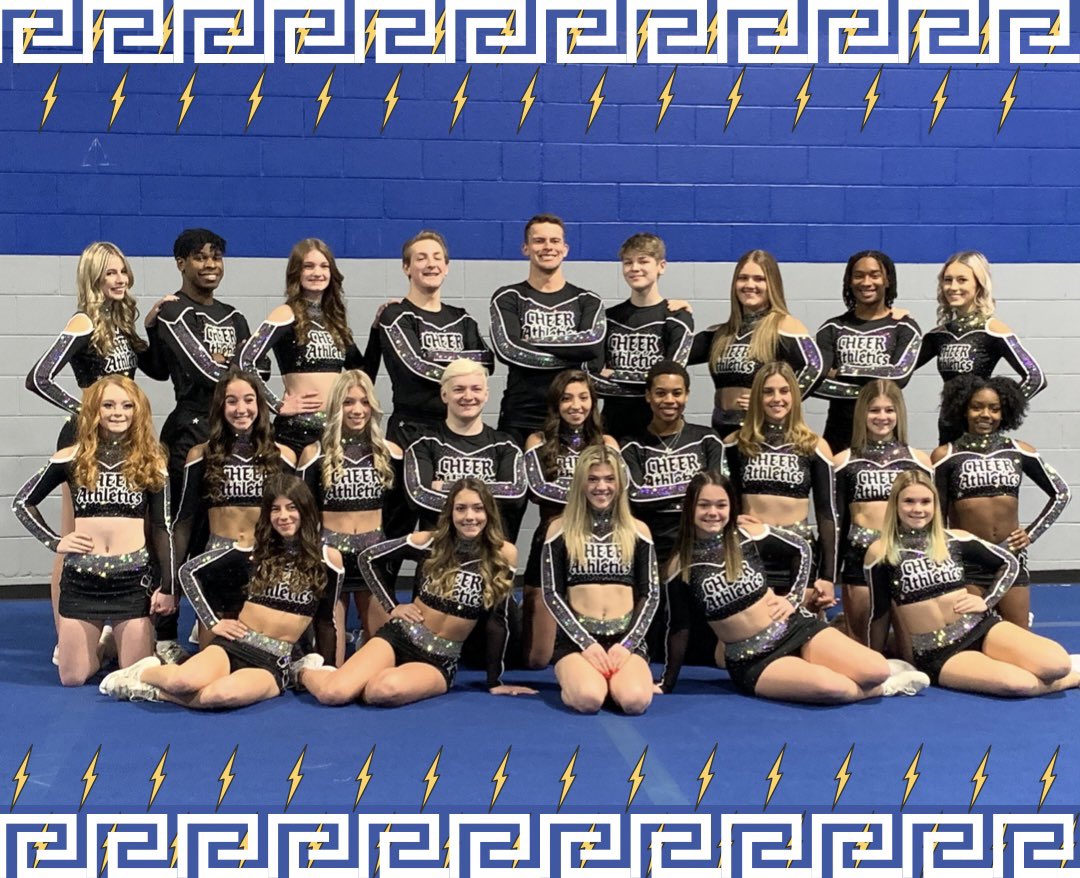 Starting off Comp week with picture day! Zeus is ready to show out in Indy @CA_ColumbusOH 💙🖤#jsn2022  ⚡️#striketwice⚡️#clawosseum 🏛#cheerathletics
