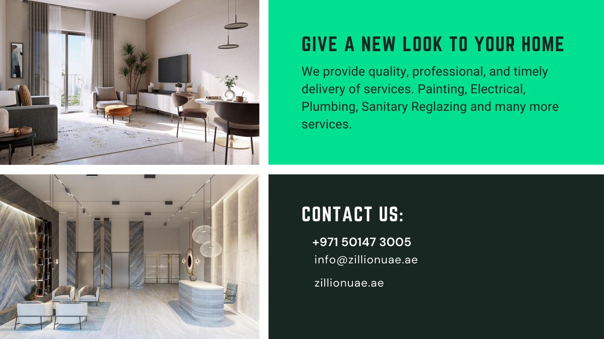 Give Complete Re-design your home. An end-to-end solution with our professional service.From Wall Painting to Plumbing and Electrical Work, Tile fixing.
#redesign #uaedesign #uaehomedecor #uaepaint #UAEVISA #uaeexpats #uaeexpo #expo2020 #technology #technicalservices