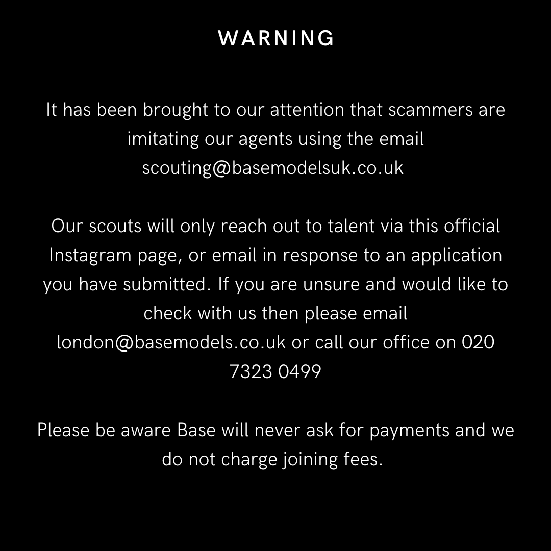 BaseModelsUK's tweet image. It has been brought to our attention that scammers are imitating our agents. If you are unsure then please check with us.