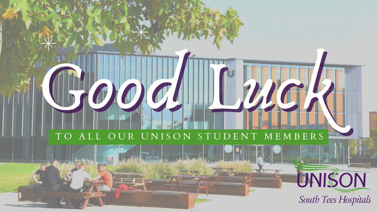 Wishing our student members all the best at the start of the new term! 💜
Not a member of UNISON yet? Get essential cover for your placements by joining here 👇tinyurl.com/dytueuds