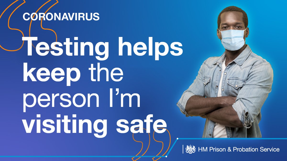 Prisons in England &amp; Wales will continue to run social visits as long as it is safe to do so.  

Visitors aged 12 and over will now need to take a lateral flow device test before coming for their visit.  

Find out about visiting someone in prison➡️

gov.uk/guidance/visit…