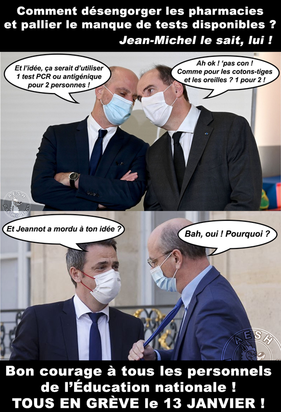 Mais qu'est-ce qu'on attends... pour se mettre en grève ? Toutes et tous en grève le 13 janvier ! #AESH #EducationNationale #educational #GreveDesEcoles #COVID19 #ProtocoleTousInfectes #Omicron #ecole #Blanquer