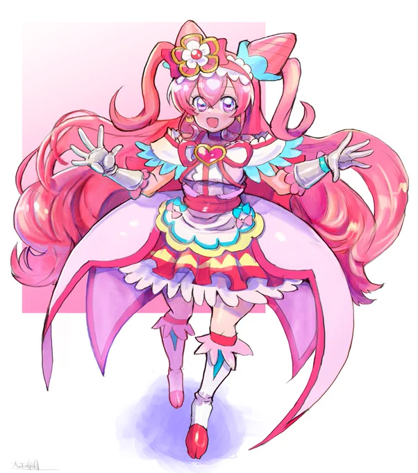 キュアプレシャスちゃん描いたぁ～。

デリシャスパーティ♡プリキュア楽しみだねぇ～ 