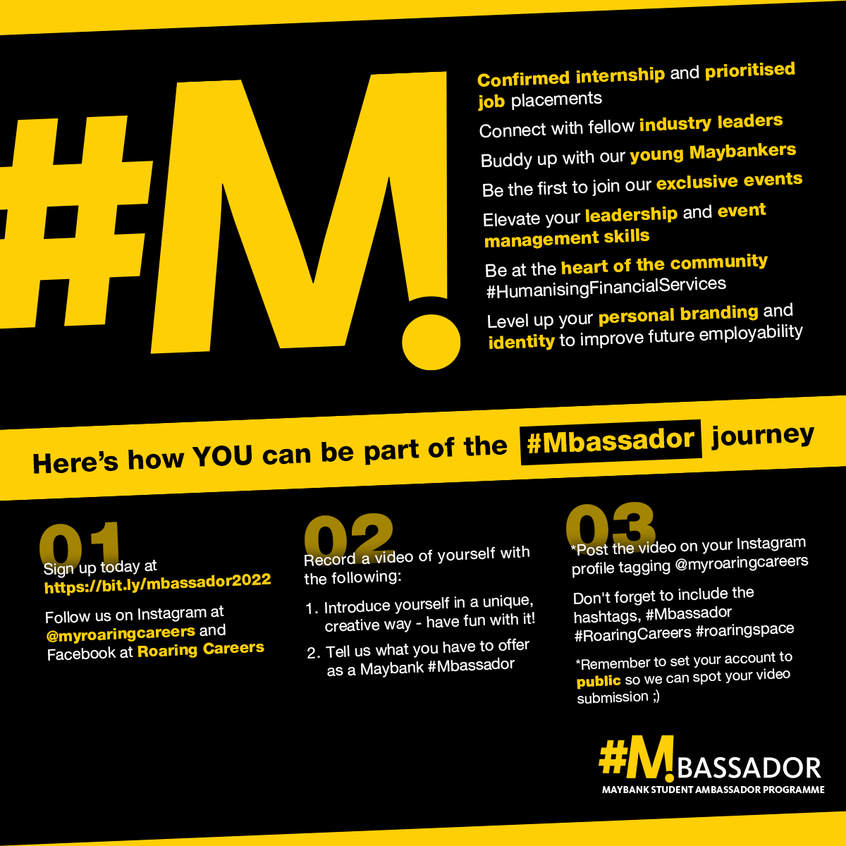 Graduan's tweet photo. The Maybank Student Ambassador Programme (#Mbassador) is back for 2022! 😄

We are excited to announce that we are now calling for applications for the #Mbassador Programme 2022 and you don’t want to miss out on this opportunity! https://t.co/eF4ljdW6u5