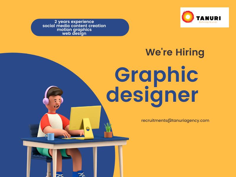 Are you a graphic designer with 2 years working experience in social media content creation, motion graphics and web design? We are looking for you. Send your portfolio to recruitments@tanuriagency.com