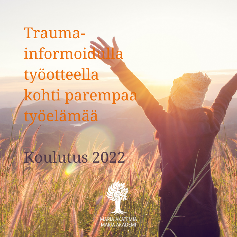 MariaAkatemia's tweet photo. #Traumainformoitu kohtaaminen #esihenkilö'työssä #koulutus alk. 4.2.2022. Traumainformoidun työotteen tavoitteena mm. parempi #työilmapiiri, turvallinen toimintaympäristö, osallisuus, kumppanuus, monialainen yhteistyö ja ihmislähtöisyys. Lisätiedot: https://t.co/16IveWgSTt https://t.co/ejyCMJVi6I