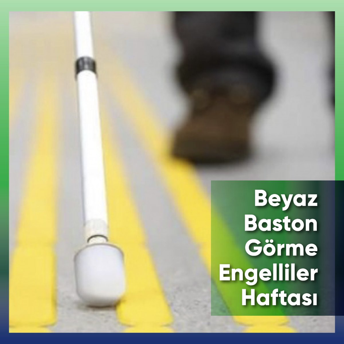 genveonilac's tweet photo. Farkındalığımızın arttığı ve engelleri ortadan kaldırdığımız bir dünya dileğiyle.
#BeyazBastonGörmeEngellilerHaftası  #EngelleriKaldıralım https://t.co/IkkbzHU00n