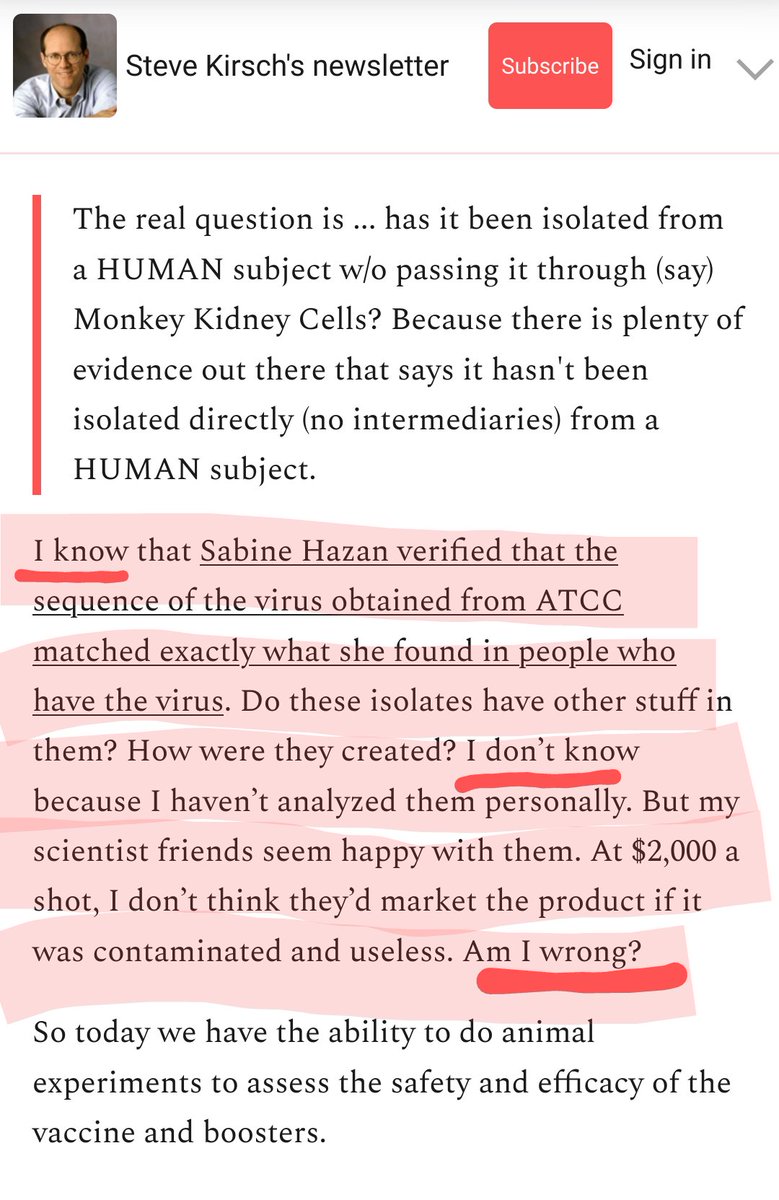 WilliamAHuston's tweet photo. @stkirsch Steve Kirsch: >> I KNOW the virus has been isolated. But I DON'T KNOW, bc I "trust the experts" <<
Maybe listen to some other experts?Try:
Andrew Kaufman
Sam Bailey
Tom Cowan
Kevin Corbett
Stefan Lanka
Christine Massey
#Unite4Truth
Try:
https://t.co/DXvAom7Zuw https://t.co/ZcOclhlCWB