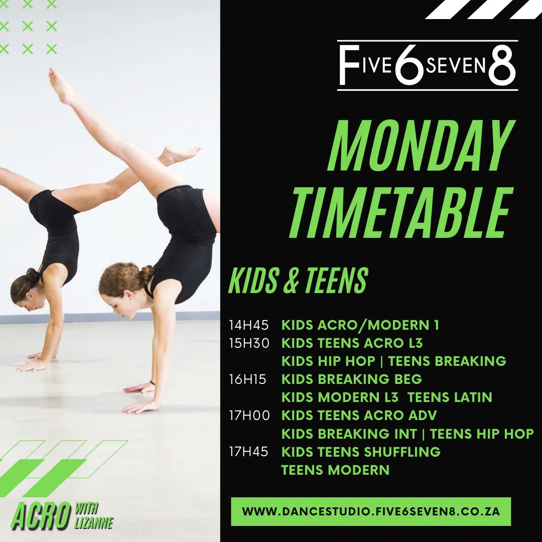 five6seven8ds's tweet photo. Ready for our Monday classes! Be sure to join us today - https://t.co/r6pXfpXp5A

#timetable #dance #danceclass #schedule https://t.co/ps7af65qkX