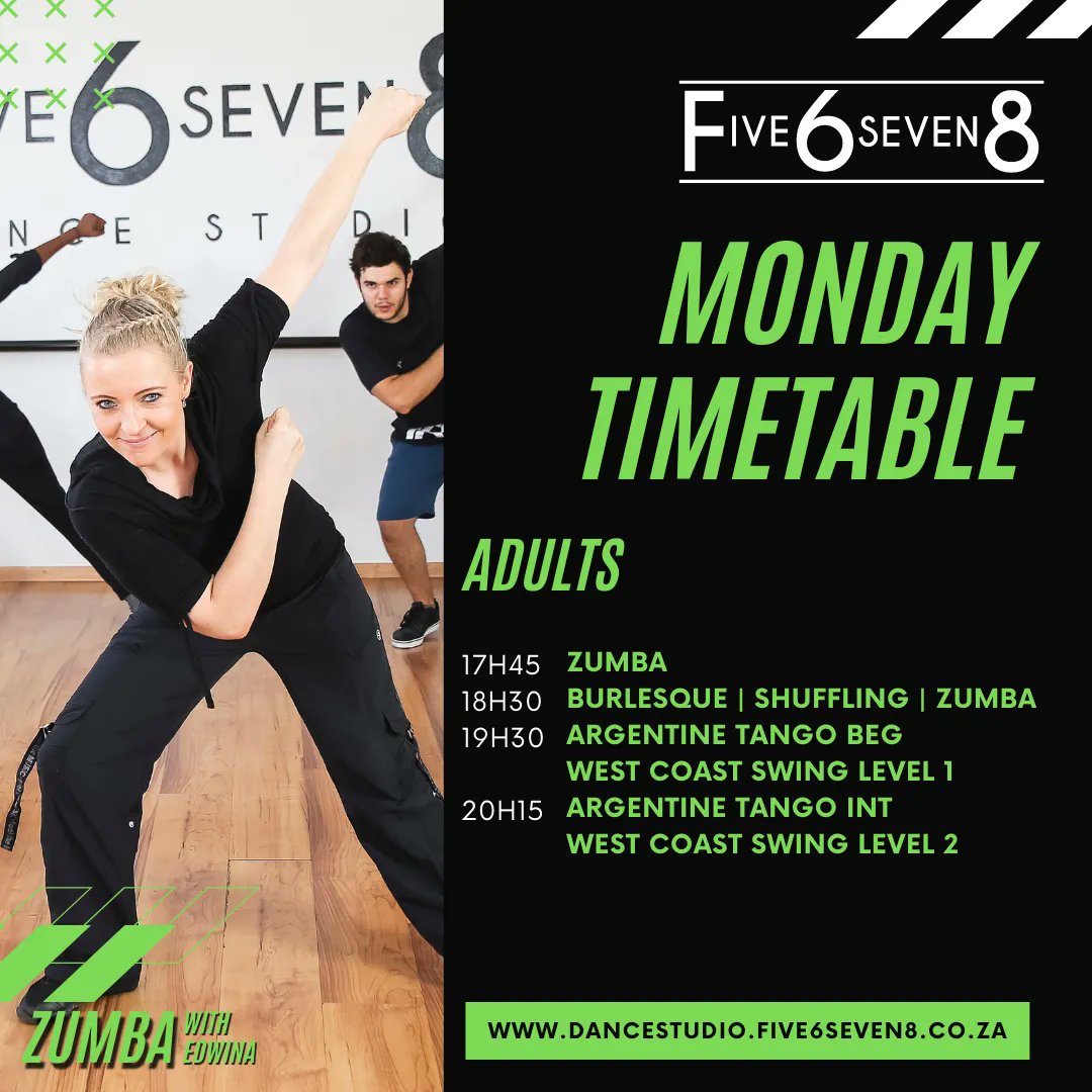 Ready for our Monday classes! Be sure to join us today - buff.ly/3nxGlq1

#timetable #dance #danceclass #schedule