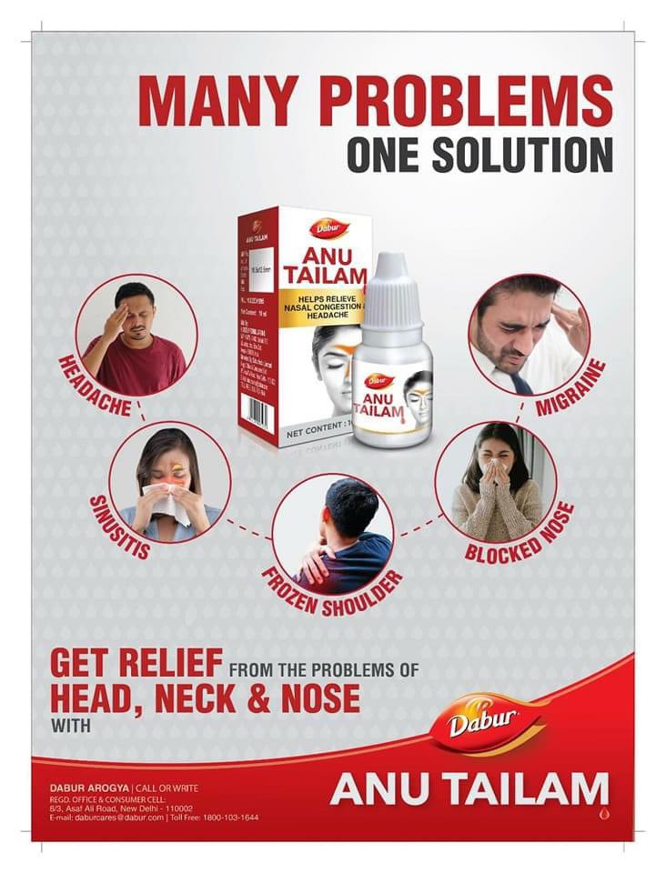 DaburIndia's tweet photo. Presenting Dabur Anu Tailam, a unique Shastrokta formulation for blocked Nose, Sinusitis, cold. Its viscous oil forms a coating on Nasal Mucosa, preventing harmful Microbes and Virus from entering the Respiratory passage
#dabur #anutailam #scienceofayurveda #ayurveda https://t.co/SFvDYSNbED
