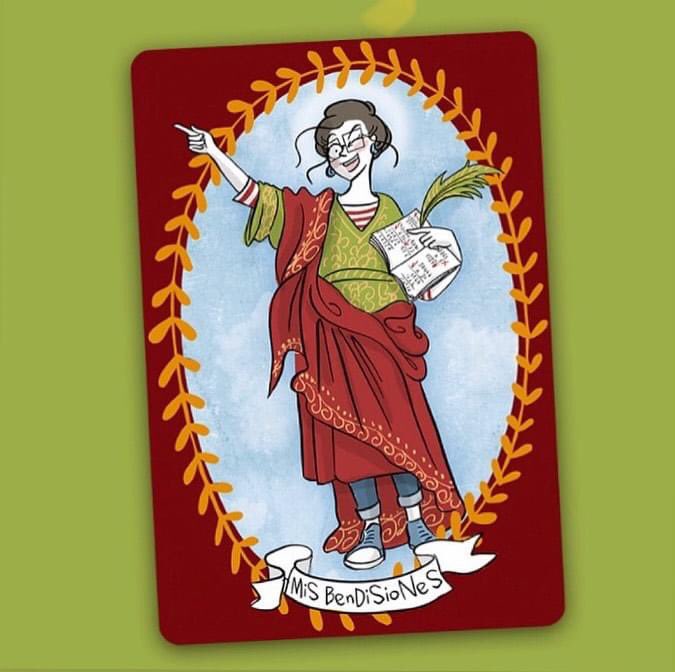maestradepueblo's tweet photo. Comparte la estampita de Maestra de pueblo para tener suerte en el inicio de este trimestre. 
¡Mis bendisiones! https://t.co/7JS2KwClv3