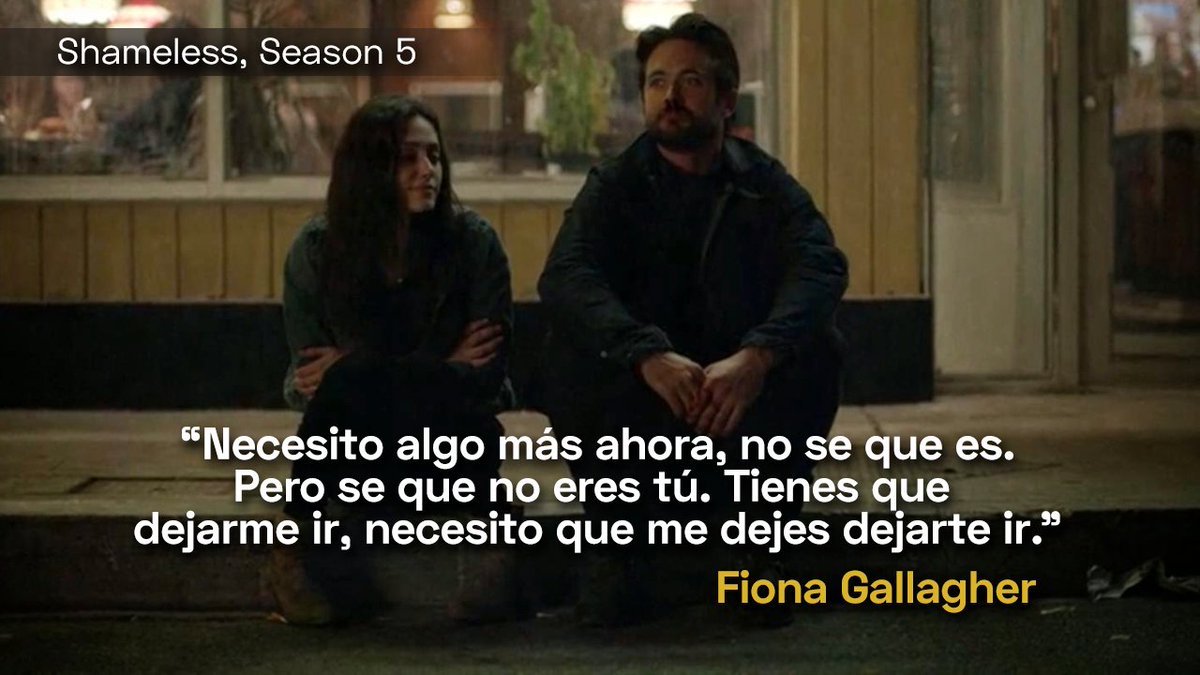 pelimaniaEC's tweet photo. "Necesito que me dejes dejarte ir"
#Shameless
#Fiona
#Jimmy #Steve
#SeriesQuotes
#frases https://t.co/IiMJIB6cTh