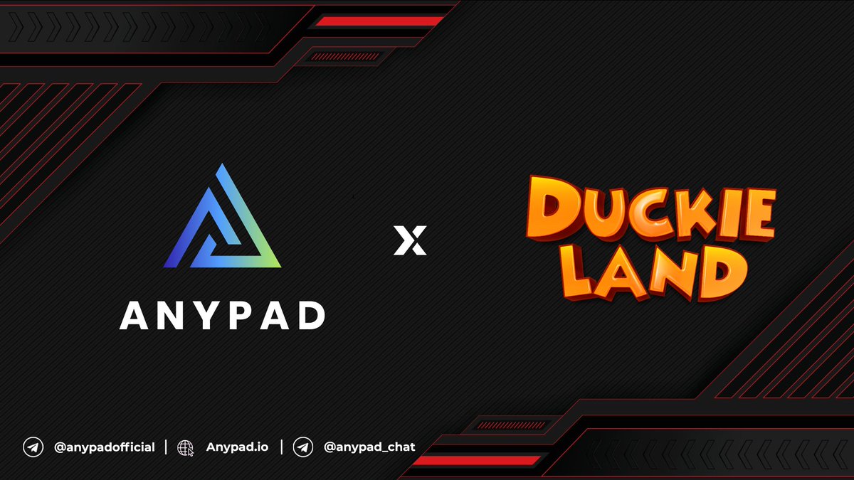 📌ANYPAD x DUCKIE LAND PARTNERSHIP📌 🛎Dear Community, We are 🤩thrilled to 📣announce our partnership with @duckienft a Multiplayer Blockchain Duck Gaming Metaverse🔥 ♻️This partnership is aimed at blostering our growth and business strategy. Stay Connected 💯