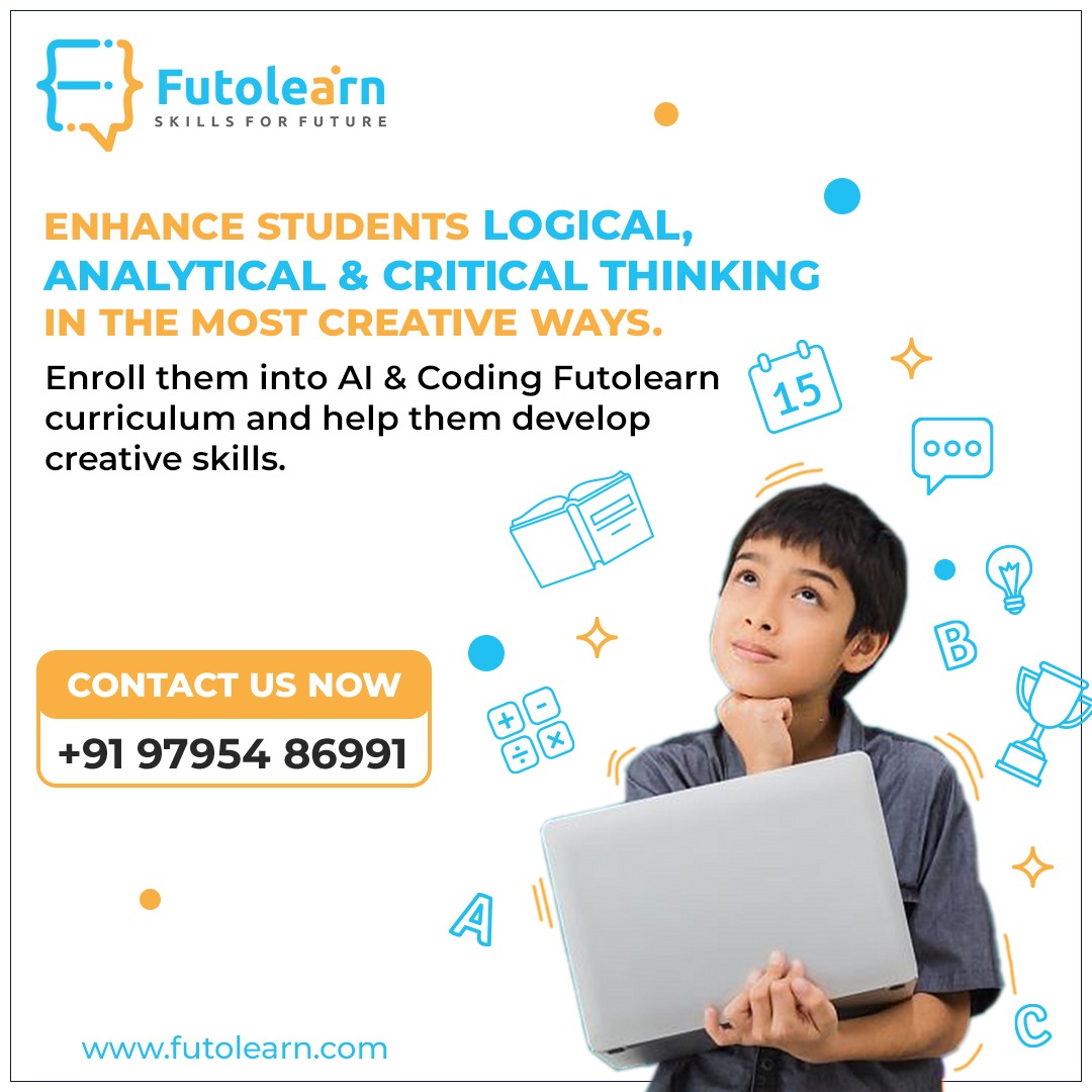 futolearn's tweet image. Enhance students logical, analytical and critical thinking in the most creative ways. 

Contact us - marketing@futolearn.com

#AIEducation #codingforkids #kidseducation #logicalthinking #analyticalthinking #criticalthinking #creative #curriculum #students #school