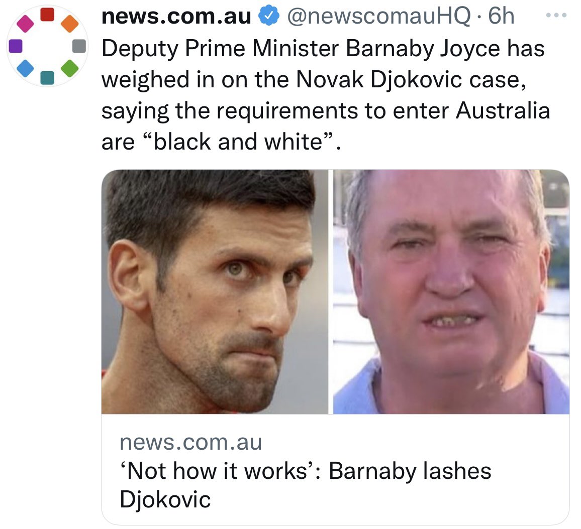 “We will do what’s right and we will do what follows the process.” Well, this quote aged like milk. I can think of at least one Federal Court judge who disagrees with how you’ve handled things, Barnaby. #auspol #AusOpen