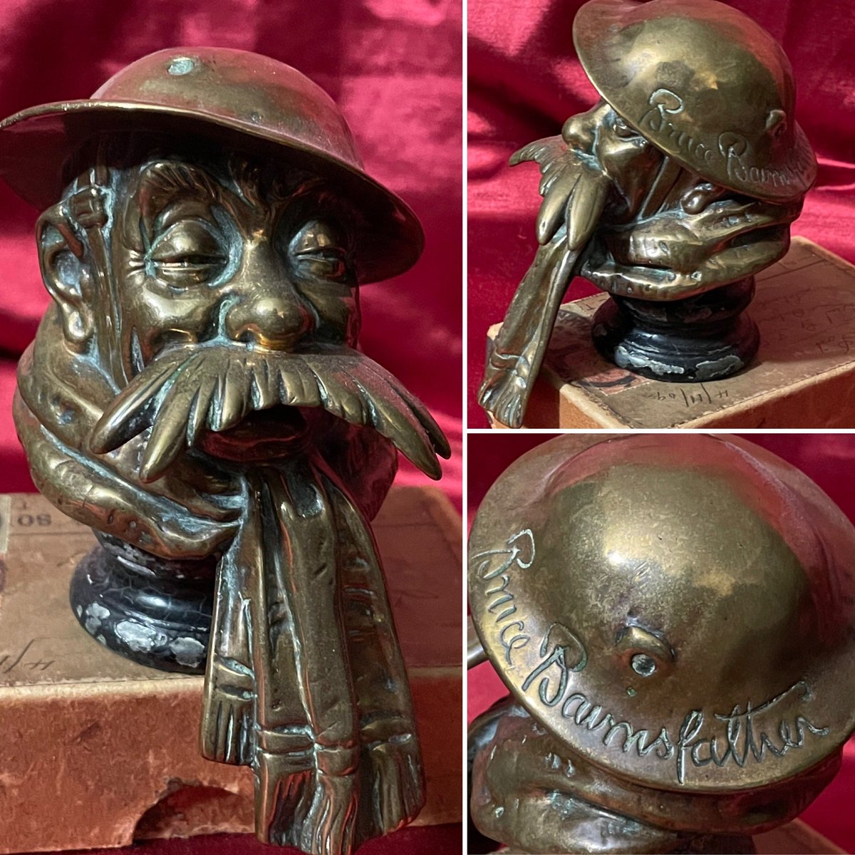 Wonderful original Bruce Bairnsfather OLD BILL car mascot. THETFORD MILITARIA FAIR - Sun 16th Jan . thetfordmilitariafair.com #oldbill #wwi #wwimedals #wwiuniform #germandaggers <a href="/Taff_Gillingham/">Taff Gillingham</a> <a href="/About_Thetford/">About Thetford magazine</a> <a href="/WSTimes24/">Watton and Swaffham Times</a> <a href="/buryfree/">Bury Free Press</a> <a href="/DadsArmyFans/">Dad's Army Fans</a>