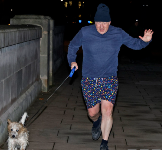 Boris Johnson on his morning run (what are those shorts...!)

photo by @nigelhowardpics