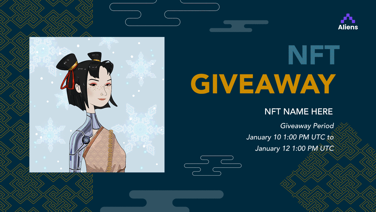 🚨 Share admiration for Asian culture by joining our @8sianNFT collab giveaway! 

You may own #8sian 424 by following these easy steps:

1. Download Aliens (link in bio)
2. Tap participate on the giveaway tab
3. Follow the steps there

Good luck ☯️