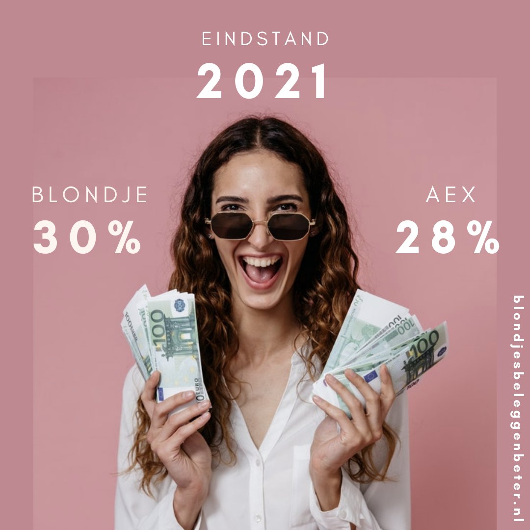 Prima jaartje was dat, voor een blonde belegger!  (30 procent rendement, beter dan AEX maar niet beter dan AEX GR)
blondjesbeleggenbeter.nl/eindstand-2021…