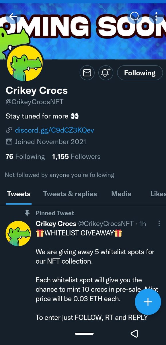 madisonvee4's tweet photo. @LionNfts @CrikeyCrocsNFT Done https://t.co/V0a69lNJKC