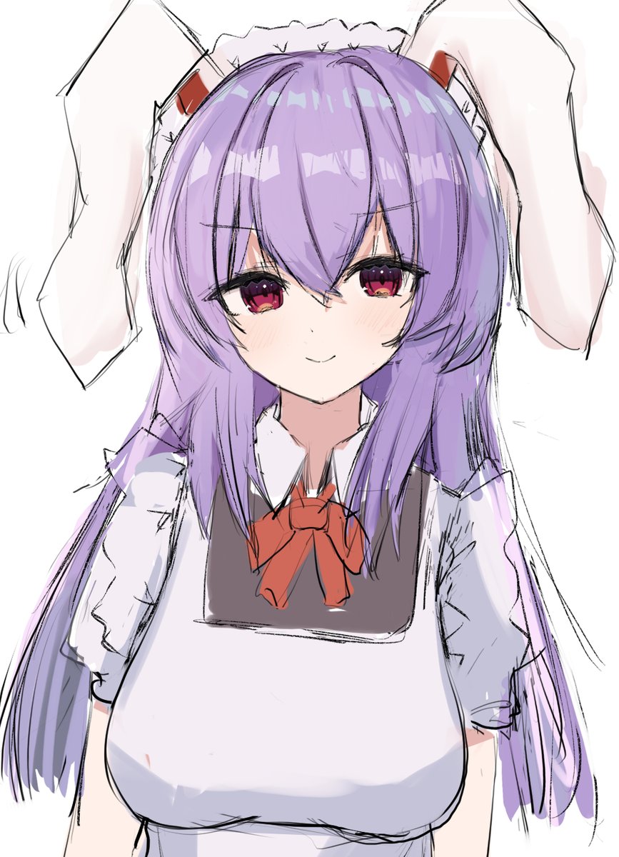 reisen udongein inaba 1girl solo animal ears rabbit ears long hair purple hair red eyes  illustration images