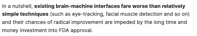 Why 🧠 brain-machine interfaces progress so slowly.

notes.invertedpassion.com/Consciousness/…