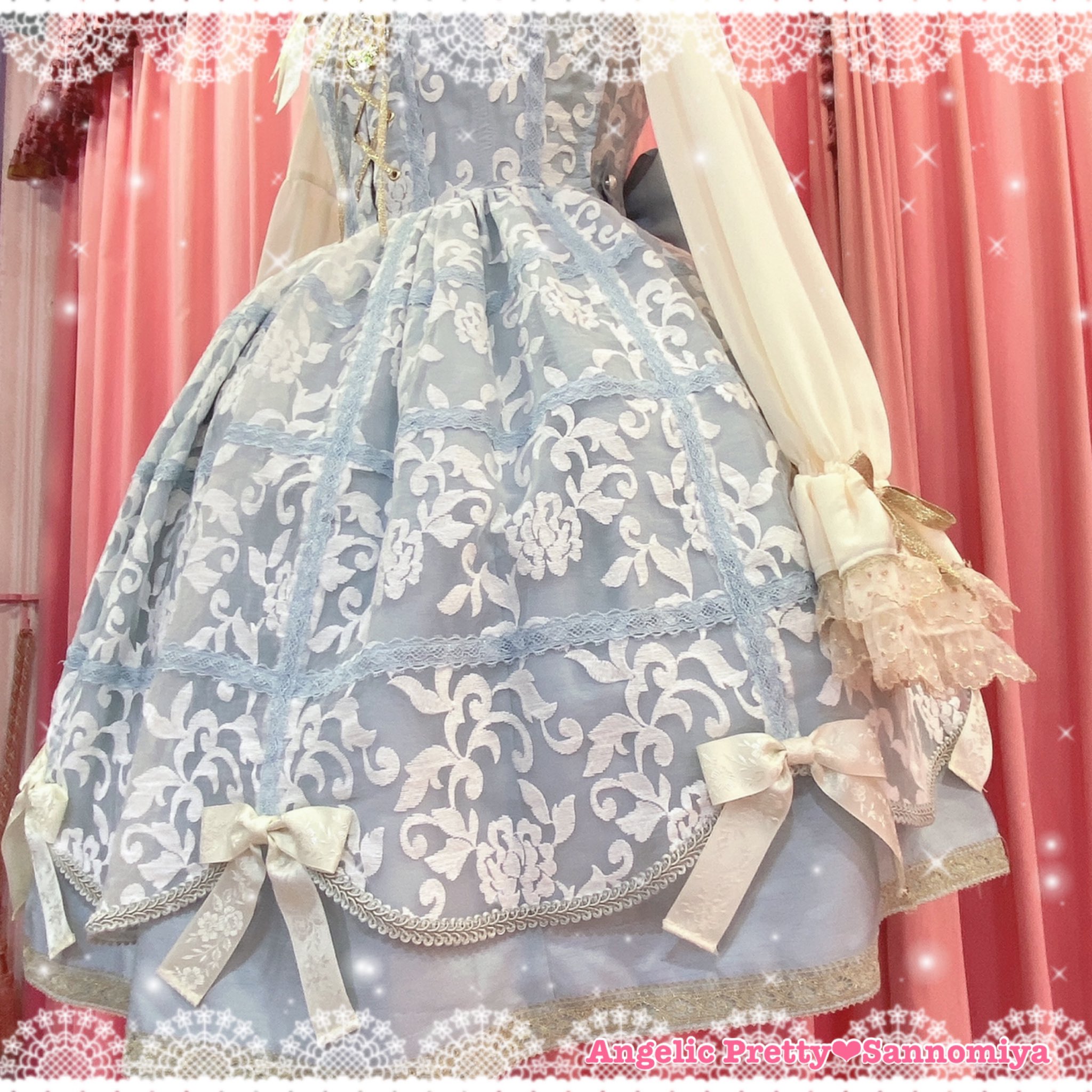 angelic pretty クラシック鳥かごジャンパースカート サックス-