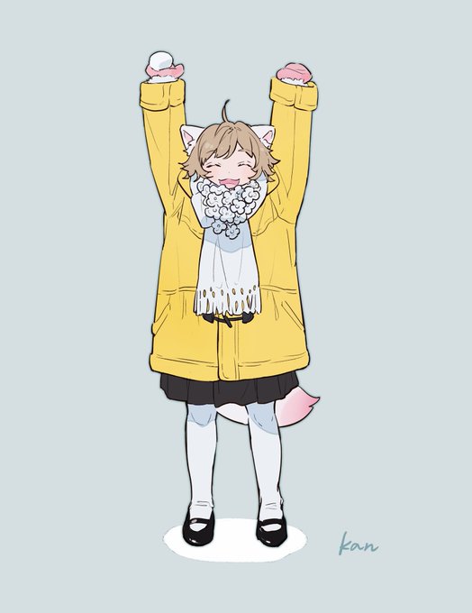 「brown hair yellow coat」 illustration images(Latest)