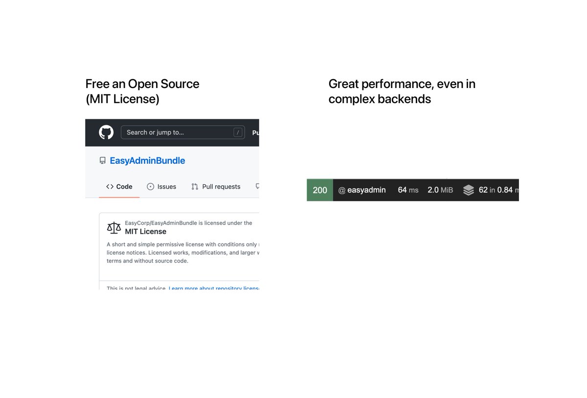 symfony_en's tweet photo. EasyAdmin 4 is now available 🎉 ... and it's fully compatible with Symfony 6.

EasyAdmin is a fast and beautiful admin generator for Symfony applications. Free and Open-Source.

Code: https://t.co/8n8e5VFEP2
Docs: https://t.co/UKLvKP5aX3 https://t.co/3i4ZDGYCqc