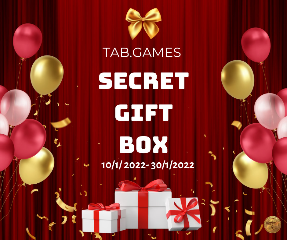 🎁Secret Box 2700 TAB #giveaway
✅5 First: 100 TAB
✅6-15: 50 TAB 
✅16-25: 20 TAB
✅26-75: 10 TAB
✅76-175: 5 TAB
5 Random: 100 TAB
Task
1️⃣Create Tab.games account
2️⃣Create a tournament &amp; invite 3friends
3️⃣Fill in the form forms.gle/9mqwWKdw5Tiea1…
⏰Now-30 Jan 2022