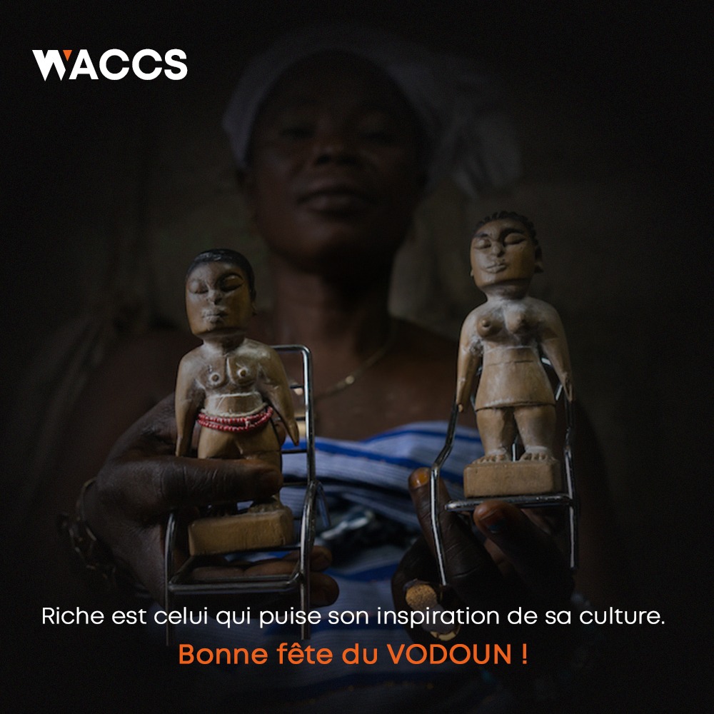 WaccsBPS's tweet photo. Fortes de leurs diversités culturelles et cultuelles, sources de leurs richesses, nos religions endogènes sont ce 10 janvier à l'honneur au Bénin.

Bonne célébration à tous nos compatriotes adeptes du culte 
#WACCS #Vodoun https://t.co/qUofcm4jax