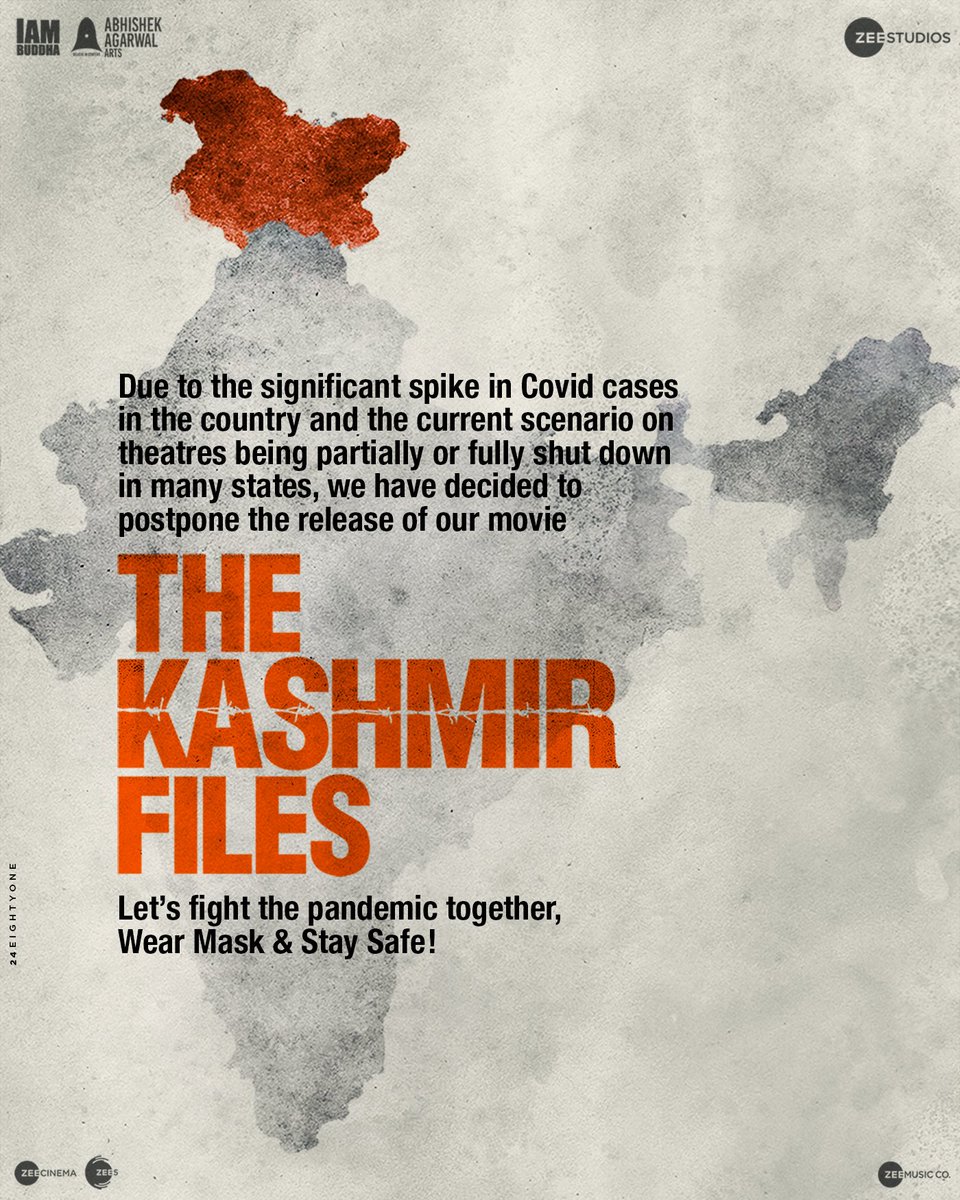 Vratvofficial's tweet photo. #TheKashmirFiles will be getting unveiled soon. Till then, please stay safe! 🙏🏻 https://t.co/5xPlm2NtTJ