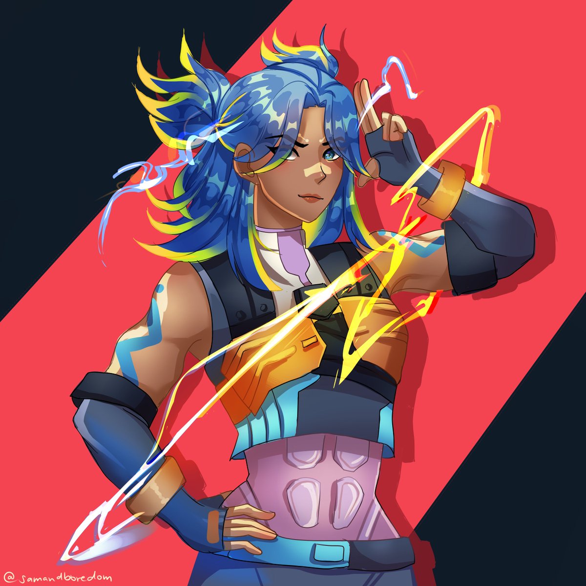 samanddumps's tweet photo. ⚡️⚡️Neon's here!! I love her so much that it's unhealthy 

~~

#Valorant #ValorantArt #Neon #valorantneon #artph https://t.co/9BIWpLiPMn