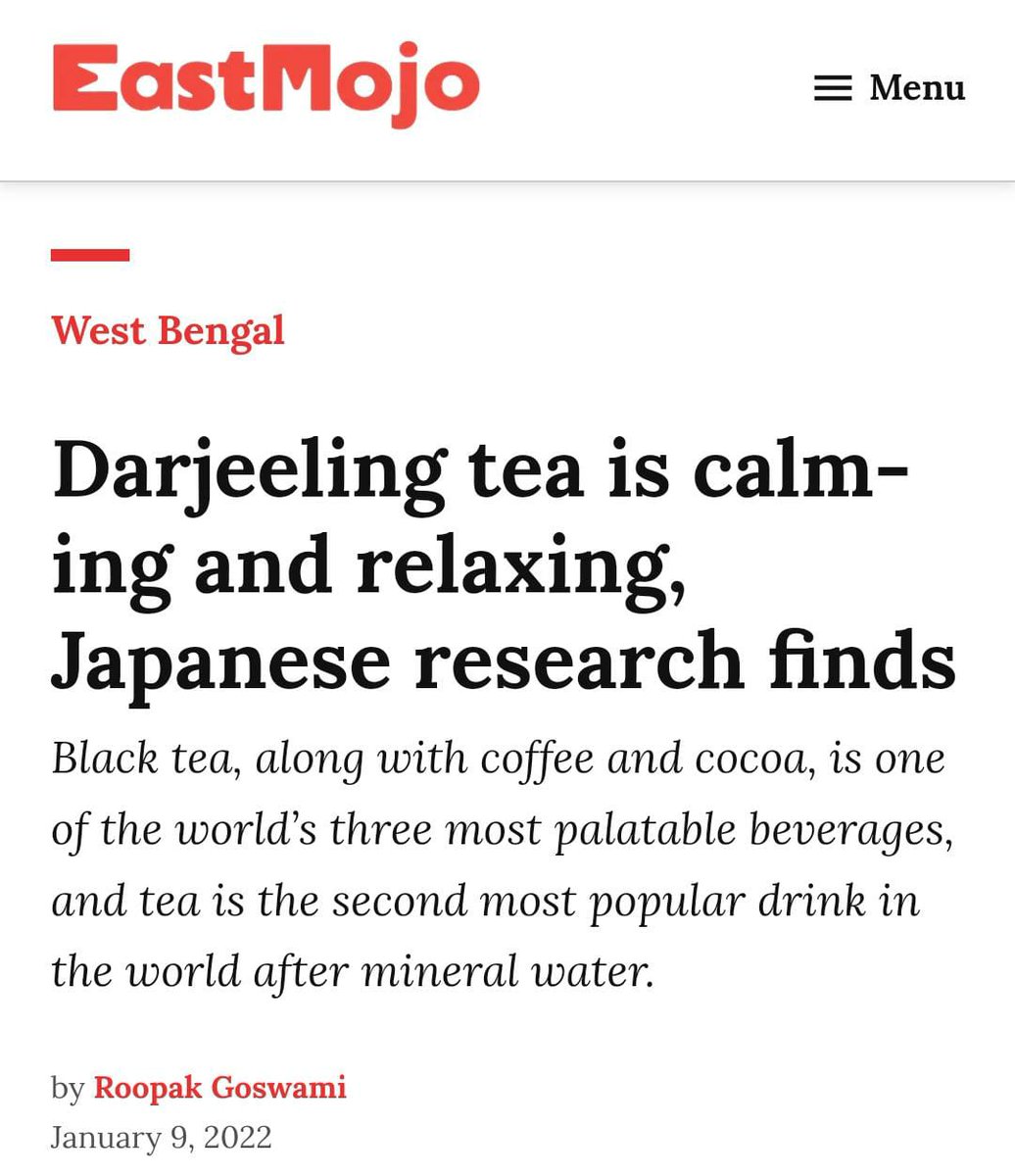 GopaldharaTeas's tweet photo. The study says second flush Darjeeling tea aroma was associated with high preference and positive impressions of “elegance,” “relaxation,” and “comfort.”
.
Read more.
https://t.co/FXIm274NtM
.
.
#GopaldharaTea #DarjeelingTea #DrinkLooseLeaf
#SecondFlush #SecondFlushDarjeeling https://t.co/4zhIqJyRPF