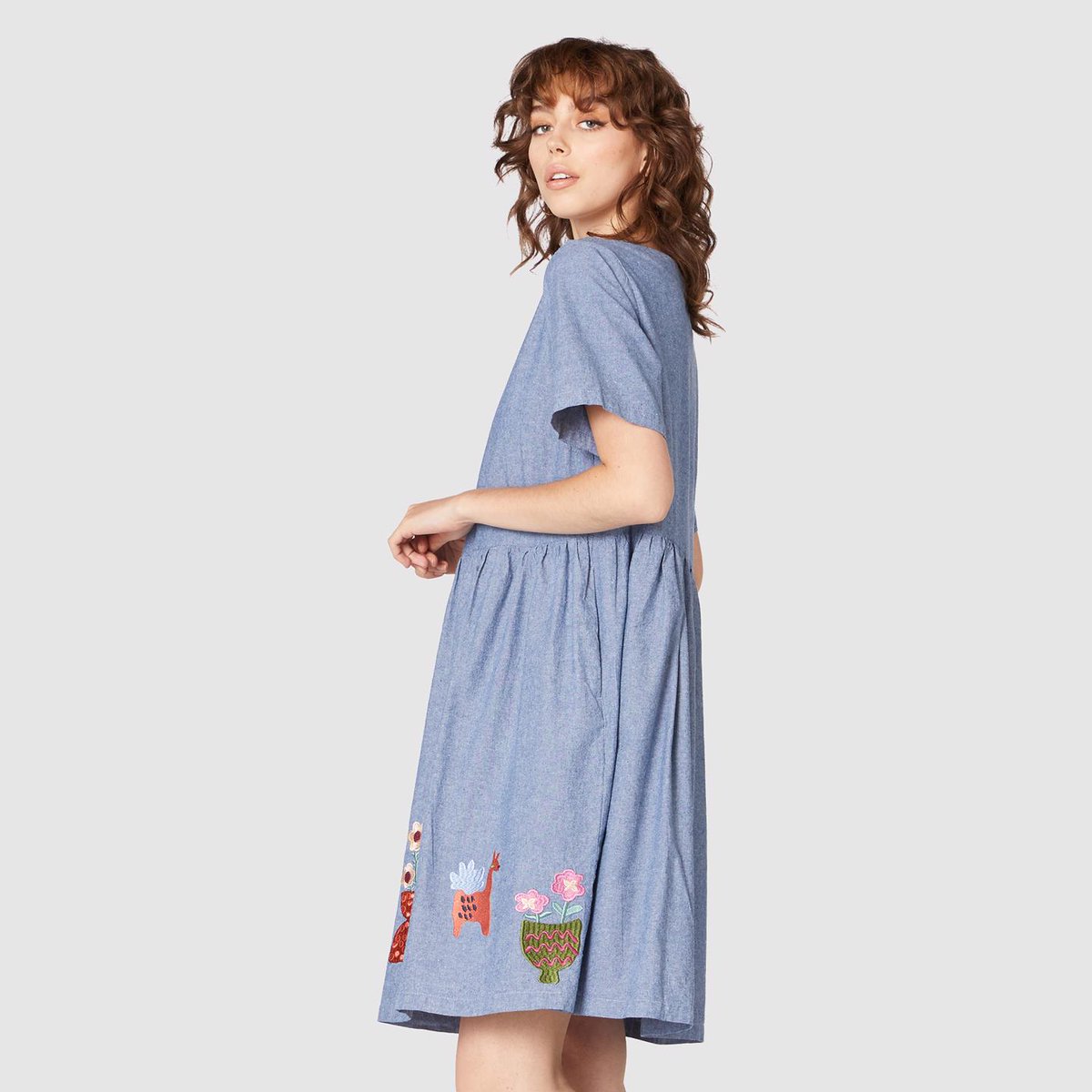 Princess Highway - Adorable Plants Embroidered Dress - 20% off, was $108.00, now $86.40 theiconic.com.au/adorable-plant… #princesshighway #dresses