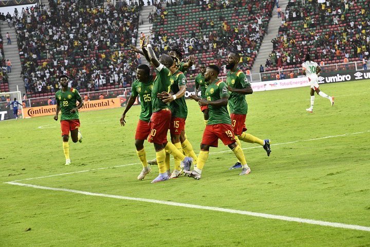 SamuelEtoo's tweet photo. This is #AFCON2021 🏆 The energy of Olembe Stadium, the lair of the Indomitable Lions, has been truly unmatched. From the celebrations, to the ceremony, to our first win, we showed what it means to be Cameroonian 🦁🇨🇲 https://t.co/V6LPzCKtrD
