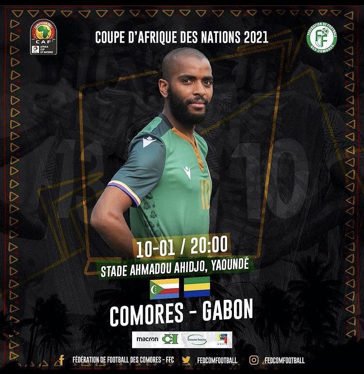 Un269_'s tweet photo. Vous êtes sûrement au courant, mais je me permet de vous le rappel : 

Comores 🇰🇲 joue son premier match de la CAN aujourd’hui !! Une journée historique pour nous 🍀🍀🇰🇲

Qu’Allah nous facilite cette journée 🤲🏼
Aller les 🍀🇰🇲@ComoresFc @teamComores @veriPiya leo 🍀🍀 https://t.co/6OAZgK1ljU