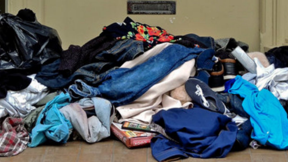 CharityRetail's tweet photo. Donations left outside closed charity shops can be a big problem. Items are ruined by the weather, passing animals and end up strewn across the street. Ruined items need to be handled by staff/ volunteers and cost money to bin. Please don't leave items outside closed shops. https://t.co/1xjyvCVMEo