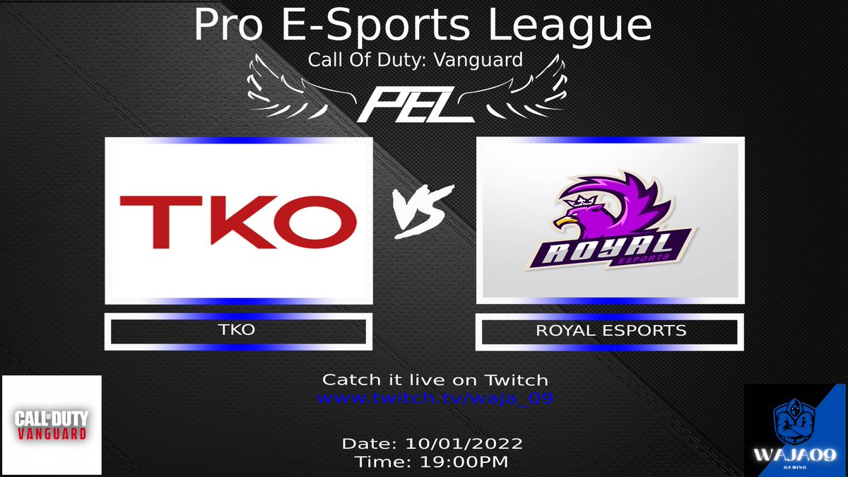 09Waja's tweet photo. Call Of Duty Pro E-Sports League (South Africa) kicks off tonight!
Make sure to come join me watch these two competitive teams battlle it out on Twitch. Trust me, You do NOT want to miss this one!
Team TKO vs Team ROYAL ESPORTS
Time: 19:00PM (CAT)
https://t.co/nV1V8eTv3g https://t.co/FRDo8oIOmn