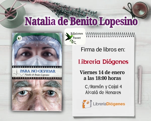 ¿Quieres hacer algo diferente? Pásate el viernes 14 por la librería Diógenes de Alcalá de Henares y nuestra autora <a href="/NataliaDeBenit2/">Natalia De Benito</a> te firmará su libro. Aprovecha para conocer a la autora y llevarte una lectura excepcional a casa. #firmadelibros #AlcalaDeHenares #libreriaDiogenes