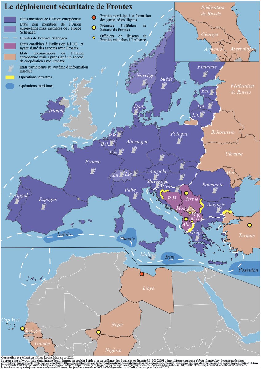 Le budget de #Frontex est passé en 15 ans de 5 à 543 M € avec l'investissement dans des moyens militaires (hélicoptères, drones, miradors, caméras thermiques, sondes CO2, détecteurs de fréquence cardiaque...)
⏩Notre Note sur Frontex est à lire ici: bit.ly/3ztsc4O