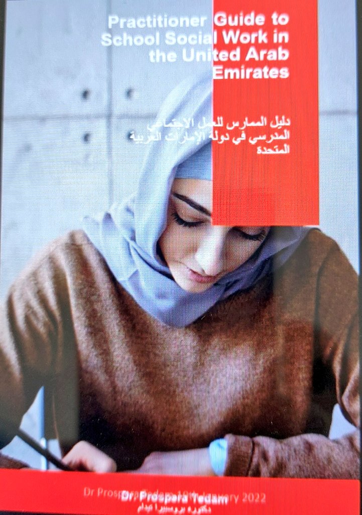 #UAESSW22 @ProsperaTedam Launch of Practitioner Guide to School Social Work in UAE.