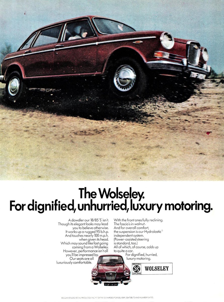 thecarfactoids's tweet image. Factoid Extra:@neilmbriscoe @t2stu @DarraghMcKenna @TopOfTheTower @StvCr A dramatic start to the week though given the legendary toughness of the Landcrab, this was one Wolseley took could take it…
(📸:Automotive Graphic Design Pre 1970/BL Chronicles)