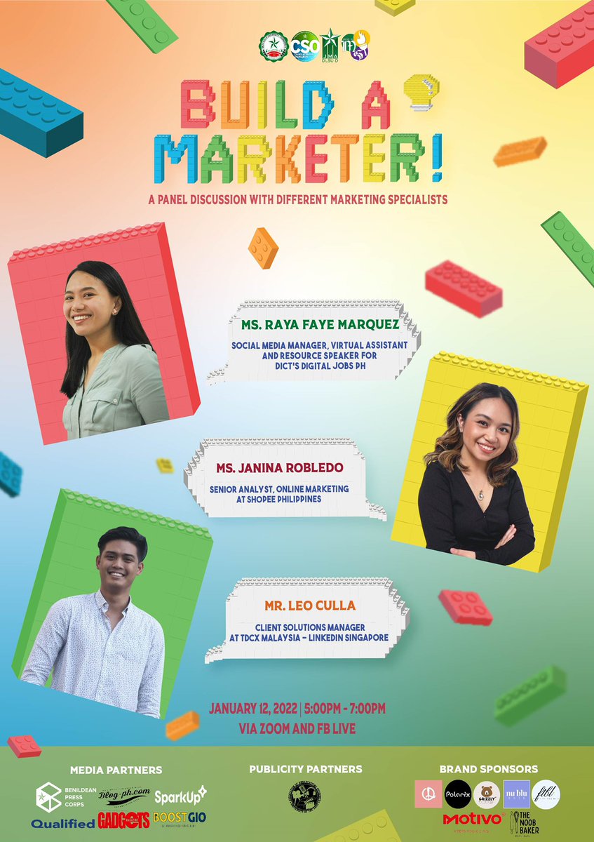 jmadlsud's tweet photo. Ready to build avenues with fun-filling events and much-awaited guests? Let’s start our Marketing week with our panelists! 

#MarketingWeek2022
#CSORSO2122
#CSORSOFAM
#DLSUDJMA
#IgnitingPursuitOfExcellence https://t.co/DRK3IvoZJY