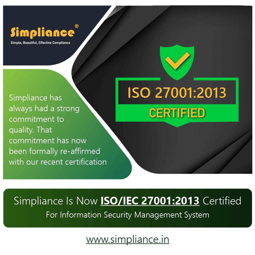 SimplianceTech's tweet photo. Our strong commitment to quality has now been formally re-affirmed.
We are ISO/IEC 27001:2013 Certified for Information Security Management System.
View certification @ https://t.co/axrToXZ8Y1.

#ISO #ISO27001 #InformationSecurityManagementSystem #ISMS #Certification #Simpliance https://t.co/eALyp2OjPk