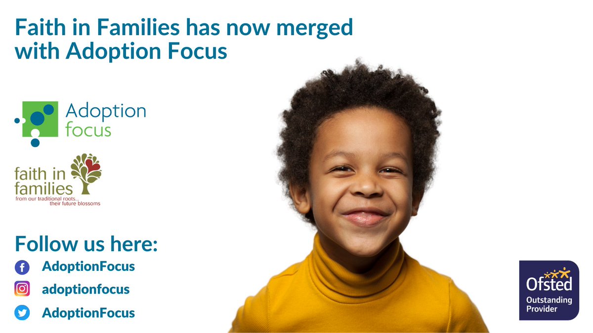 FIFNotts's tweet image. Faith in Families has now merged with fellow leading Voluntary Adoption Agency Adoption Focus. Follow @AdoptionFocus to stay up to date with our service.