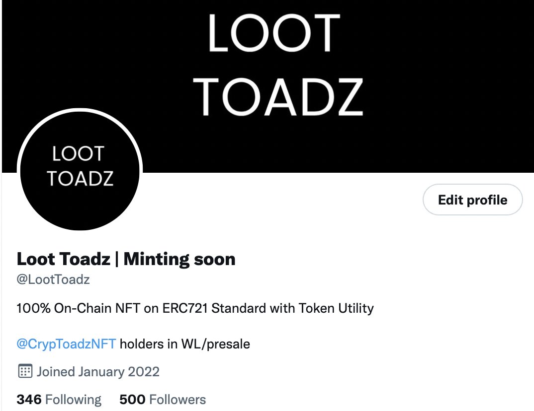 LootToadz's tweet image. We are so happy to have 500 members in Loot family now 🥲☺️ Thank you so much everyone for support and love ❤️