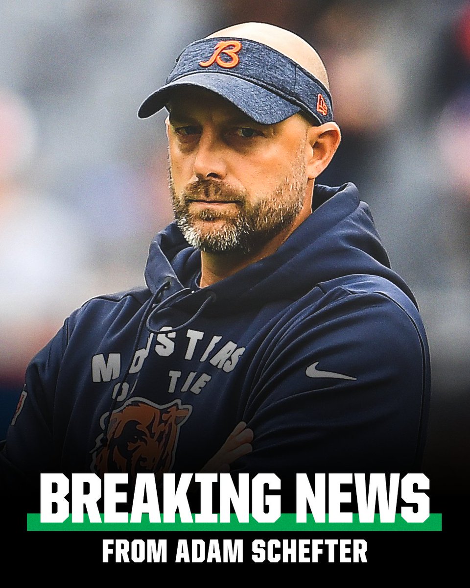 The Bears have fired coach Matt Nagy, a source tells <a href="/AdamSchefter/">Adam Schefter</a>.